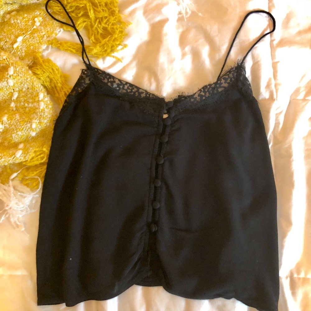 ✨Shop sale!✨ Lacy Black Cami Tank